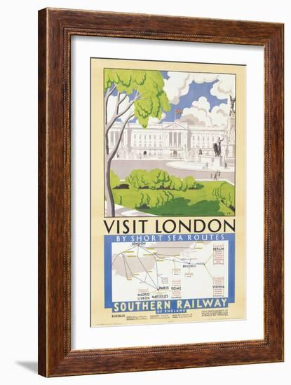 'Visit London', Poster Advertising Southern Railway, 1929-null-Framed Giclee Print