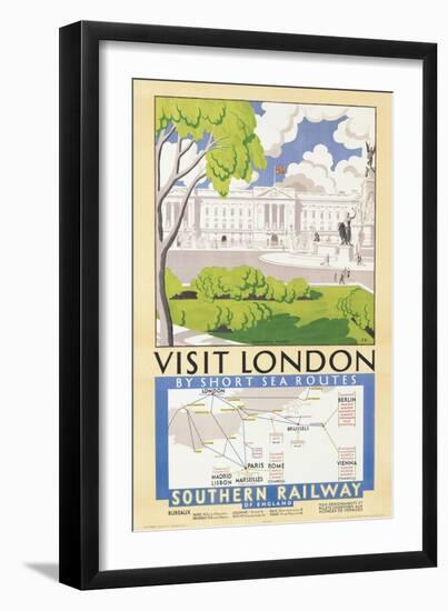 'Visit London', Poster Advertising Southern Railway, 1929-null-Framed Giclee Print