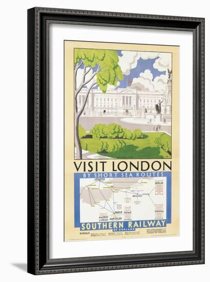 'Visit London', Poster Advertising Southern Railway, 1929-null-Framed Giclee Print