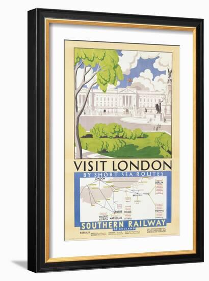 'Visit London', Poster Advertising Southern Railway, 1929-null-Framed Giclee Print