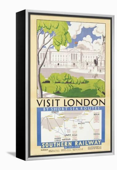 'Visit London', Poster Advertising Southern Railway, 1929-null-Framed Premier Image Canvas