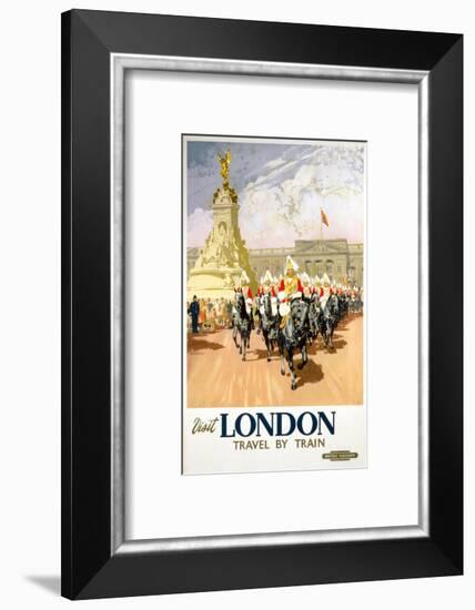 Visit London Travel by Train-null-Framed Art Print