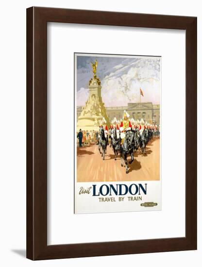 Visit London Travel by Train-null-Framed Art Print