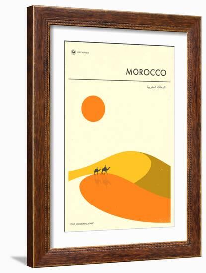 Visit Morocco-Jazzberry Blue-Framed Art Print