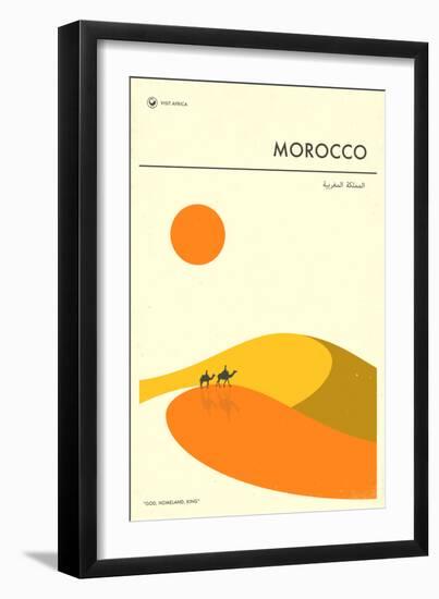 Visit Morocco-Jazzberry Blue-Framed Art Print