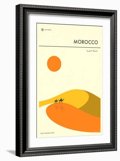 Visit Morocco-Jazzberry Blue-Framed Art Print