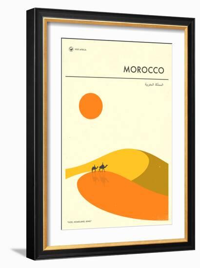 Visit Morocco-Jazzberry Blue-Framed Art Print