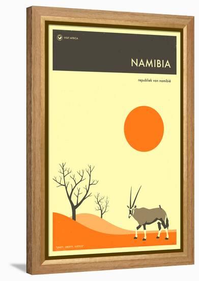 Visit Namibia-Jazzberry Blue-Framed Stretched Canvas