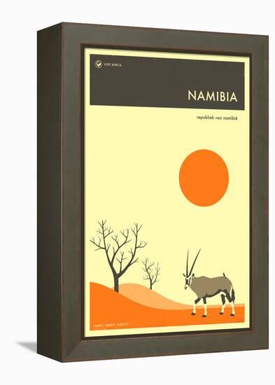 Visit Namibia-Jazzberry Blue-Framed Stretched Canvas