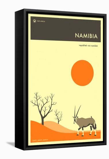 Visit Namibia-Jazzberry Blue-Framed Stretched Canvas