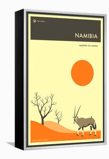 Visit Namibia-Jazzberry Blue-Framed Stretched Canvas