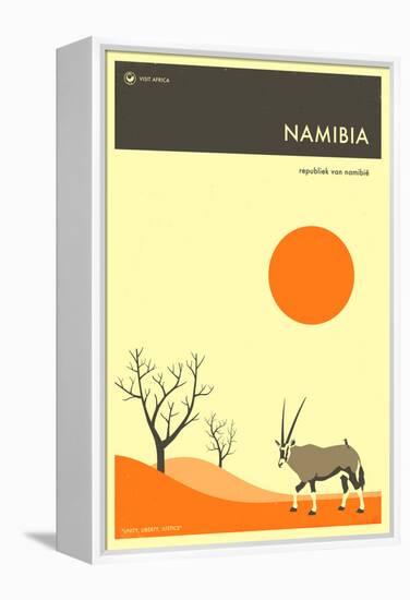 Visit Namibia-Jazzberry Blue-Framed Stretched Canvas