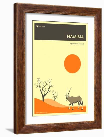 Visit Namibia-Jazzberry Blue-Framed Art Print