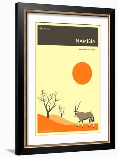 Visit Namibia-Jazzberry Blue-Framed Art Print