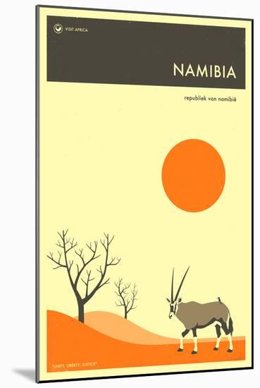 Visit Namibia-Jazzberry Blue-Mounted Art Print