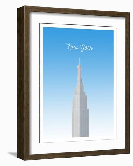 Visit New York City (minimalist)-The Saturday Evening Post-Framed Giclee Print