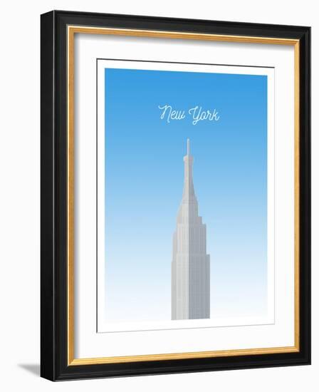 Visit New York City (minimalist)-The Saturday Evening Post-Framed Giclee Print