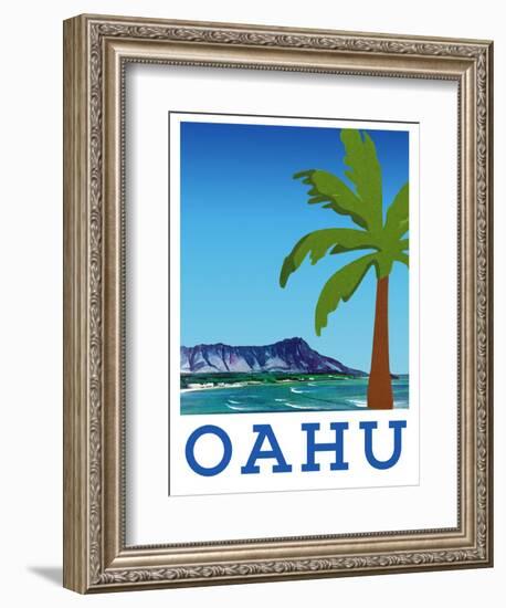 Visit Oahu-The Saturday Evening Post-Framed Giclee Print