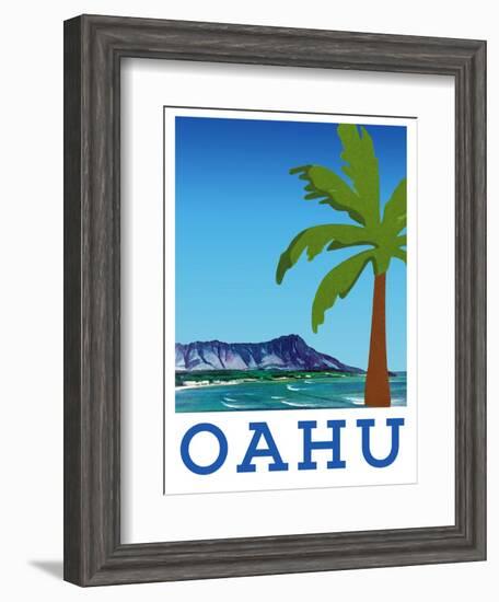 Visit Oahu-The Saturday Evening Post-Framed Giclee Print