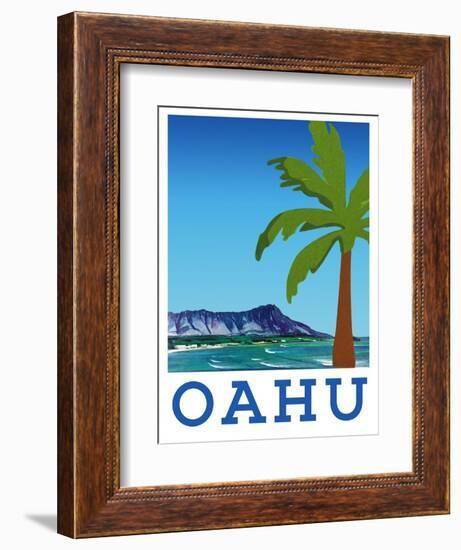 Visit Oahu-The Saturday Evening Post-Framed Giclee Print