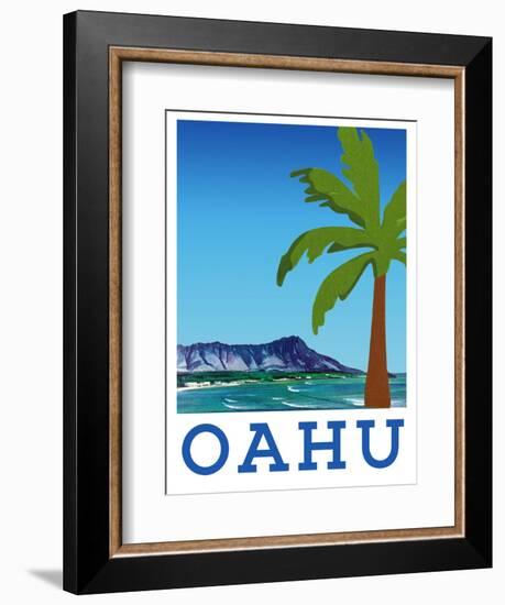 Visit Oahu-The Saturday Evening Post-Framed Giclee Print