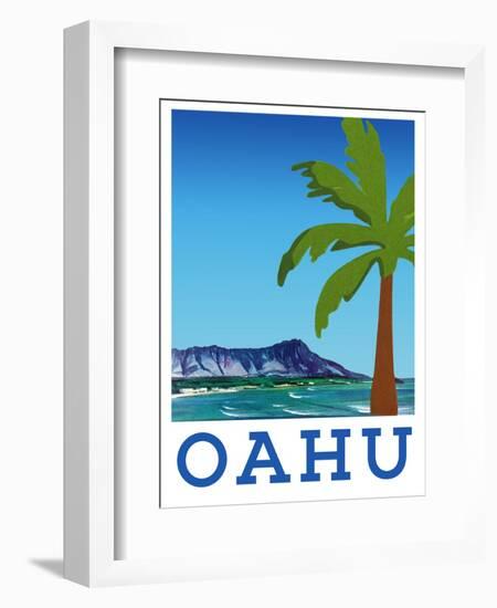 Visit Oahu-The Saturday Evening Post-Framed Giclee Print