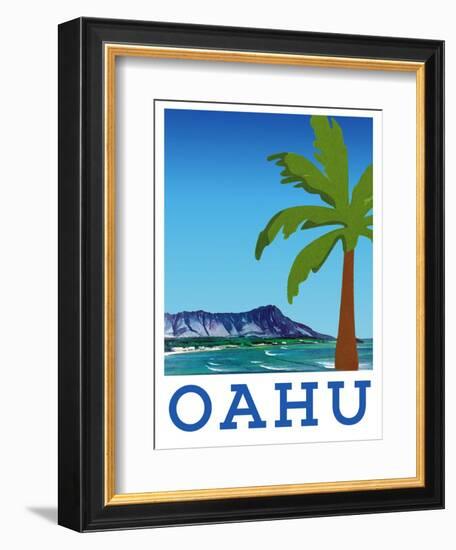 Visit Oahu-The Saturday Evening Post-Framed Giclee Print