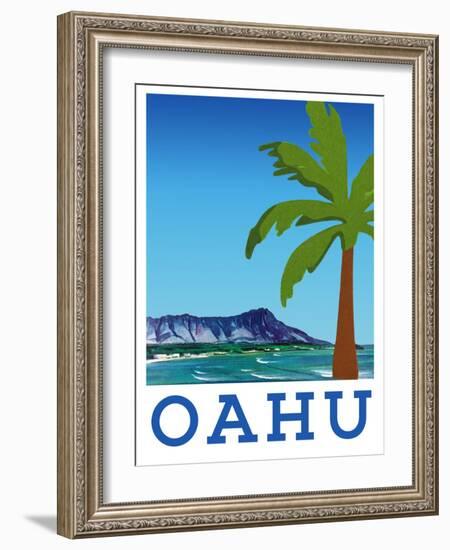 Visit Oahu-The Saturday Evening Post-Framed Giclee Print