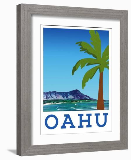 Visit Oahu-The Saturday Evening Post-Framed Giclee Print