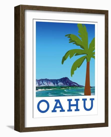 Visit Oahu-The Saturday Evening Post-Framed Giclee Print