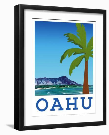 Visit Oahu-The Saturday Evening Post-Framed Giclee Print