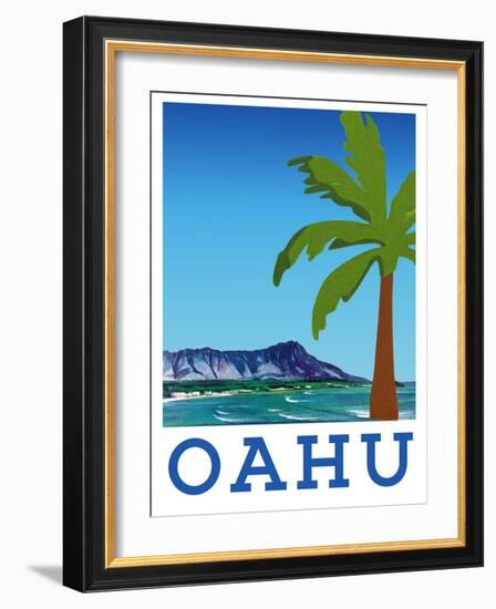 Visit Oahu-The Saturday Evening Post-Framed Giclee Print