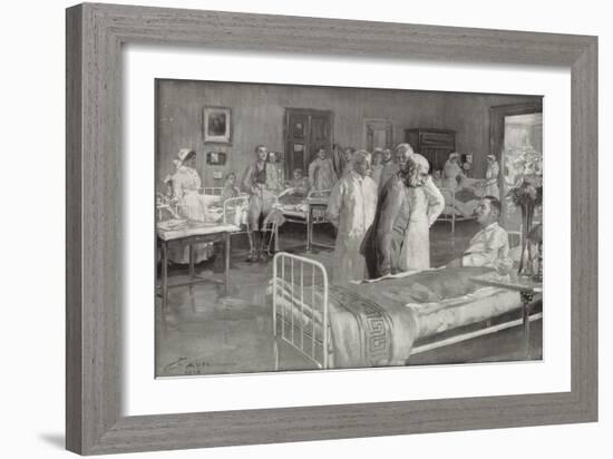 Visit of Franz Joseph of Austria to a Military Hospital in Vienna-Wilhelm Gause-Framed Giclee Print