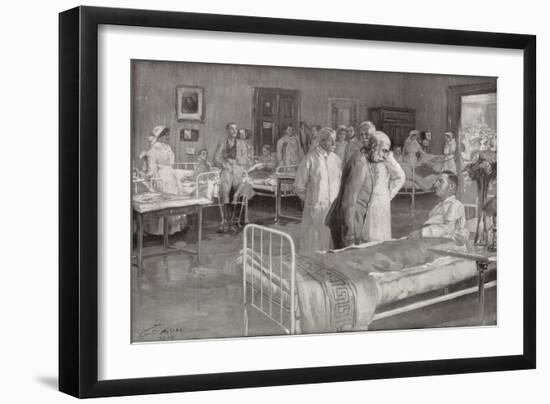 Visit of Franz Joseph of Austria to a Military Hospital in Vienna-Wilhelm Gause-Framed Giclee Print