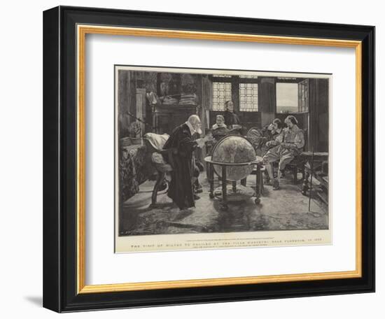 Visit of John Milton to Galileo at the Villa D'Arcetri, Near Florence, Italy-Tito Lessi-Framed Giclee Print