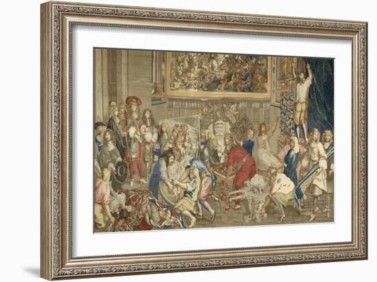 Visit of Louis Xiv at the Gobelins, October 15, 1667-Brun Charles Le-Framed Giclee Print