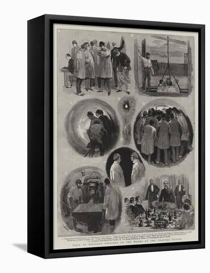 Visit of Military Officers to the Works of the Channel Tunnel-Joseph Nash-Framed Premier Image Canvas