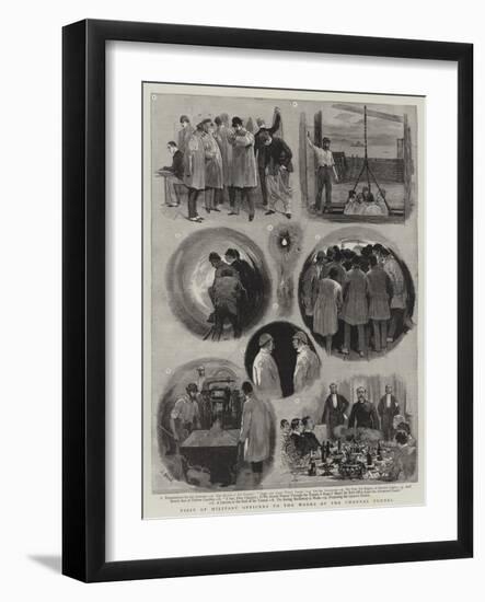 Visit of Military Officers to the Works of the Channel Tunnel-Joseph Nash-Framed Giclee Print