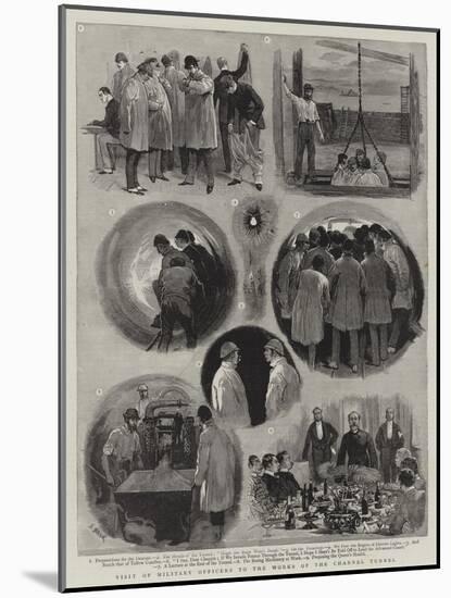 Visit of Military Officers to the Works of the Channel Tunnel-Joseph Nash-Mounted Giclee Print