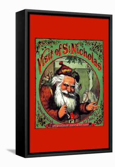 Visit of St. Nicholas-Thomas Nast-Framed Stretched Canvas