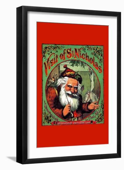 Visit of St. Nicholas-Thomas Nast-Framed Art Print