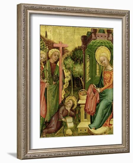 Visit of the Angel, from the Right Wing of the Buxtehude Altar, 1400-10-Master Bertram of Minden-Framed Giclee Print