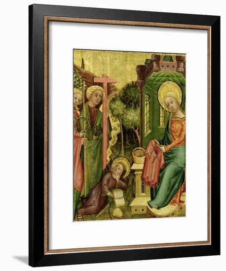 Visit of the Angel, from the Right Wing of the Buxtehude Altar, 1400-10-Master Bertram of Minden-Framed Giclee Print