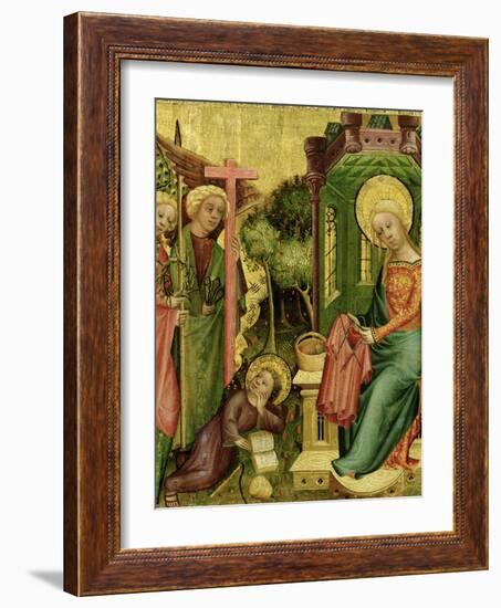 Visit of the Angel, from the Right Wing of the Buxtehude Altar, 1400-10-Master Bertram of Minden-Framed Giclee Print