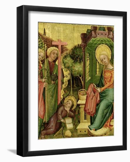 Visit of the Angel, from the Right Wing of the Buxtehude Altar, 1400-10-Master Bertram of Minden-Framed Giclee Print