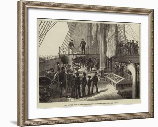 Visit of the Boys of the Clyde Training-Ship Cumberland to HMS Aurora-null-Framed Giclee Print