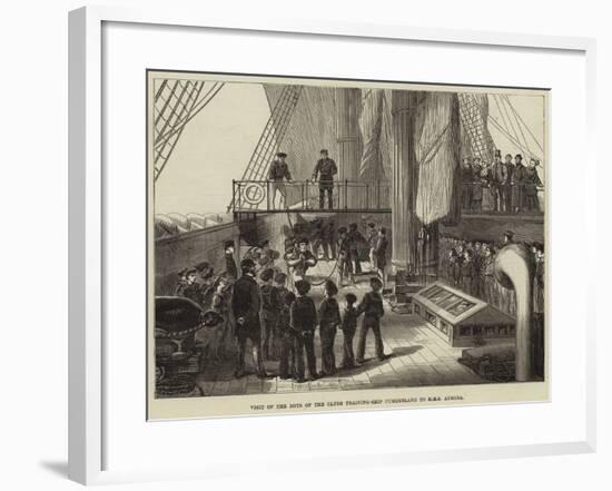 Visit of the Boys of the Clyde Training-Ship Cumberland to HMS Aurora-null-Framed Giclee Print