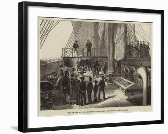 Visit of the Boys of the Clyde Training-Ship Cumberland to HMS Aurora-null-Framed Giclee Print