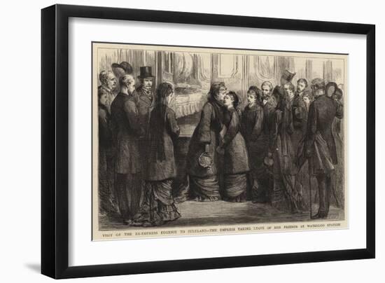 Visit of the Ex-Empress Eugenie to Zululand-null-Framed Giclee Print