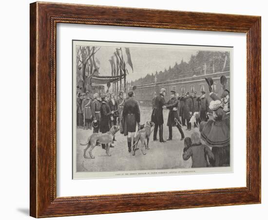 Visit of the German Emperor to Prince Bismarck, Arrival at Friedrichsruh-Amedee Forestier-Framed Giclee Print